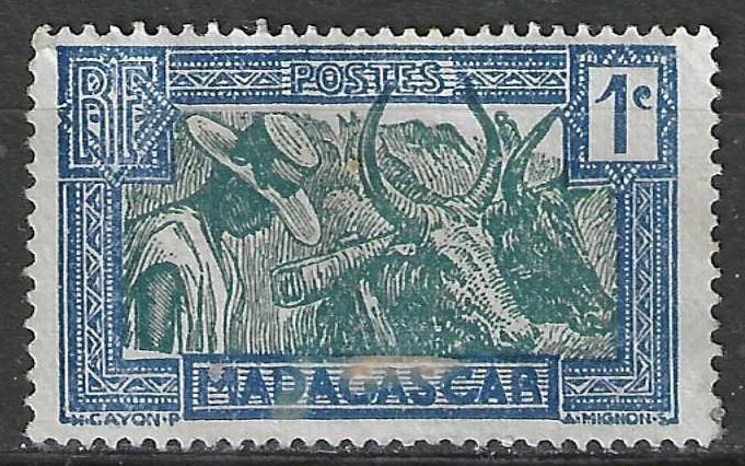 Madagascar 193O/1938 - Yvert 161A - Zeboe-ossen  (ZG), Verzenden, Overige landen, Postfris
