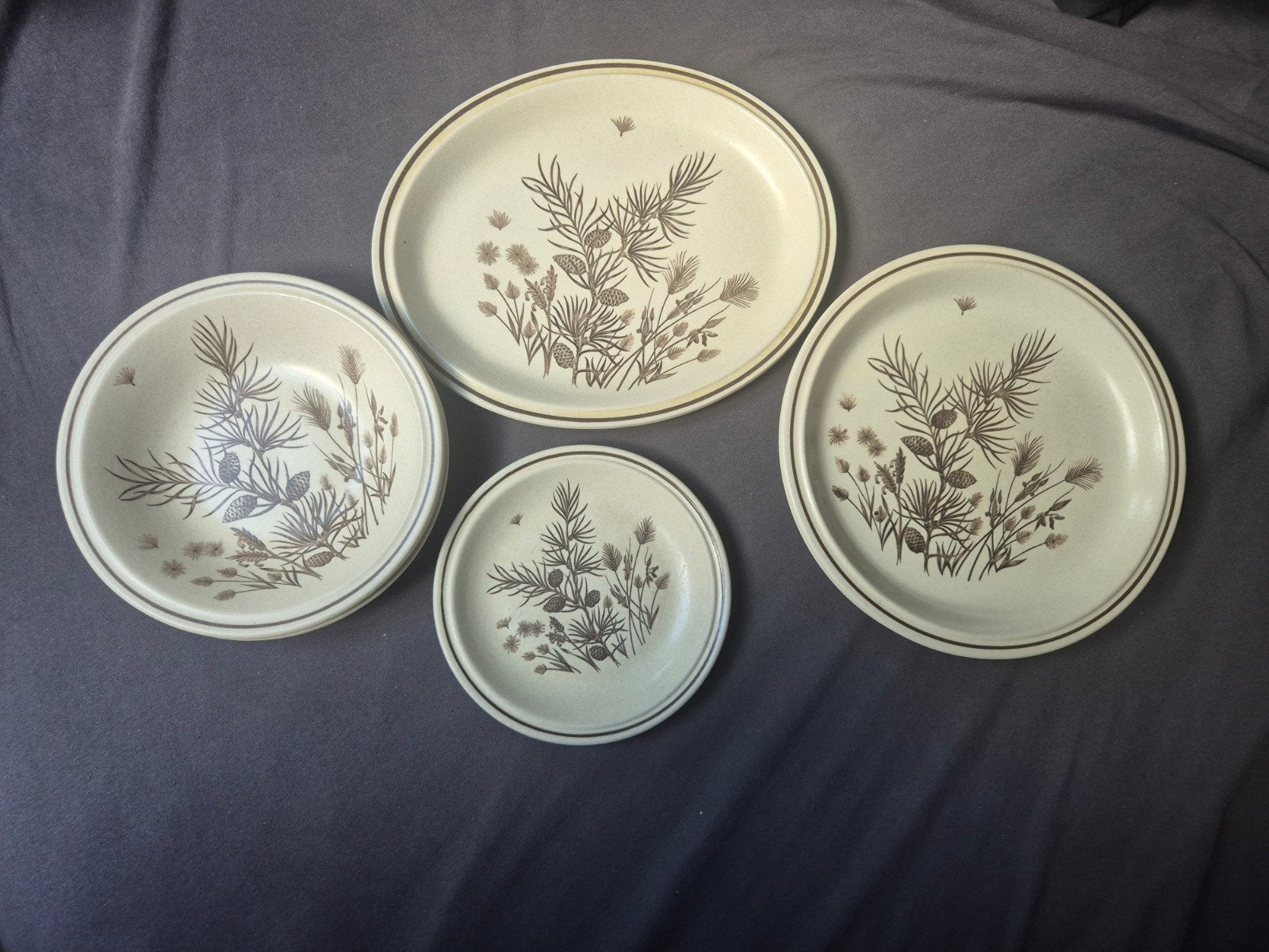 Vintage Pinewood servies setje, Huis en Inrichting, Ophalen, Overige merken, Vintage, Bord(en)