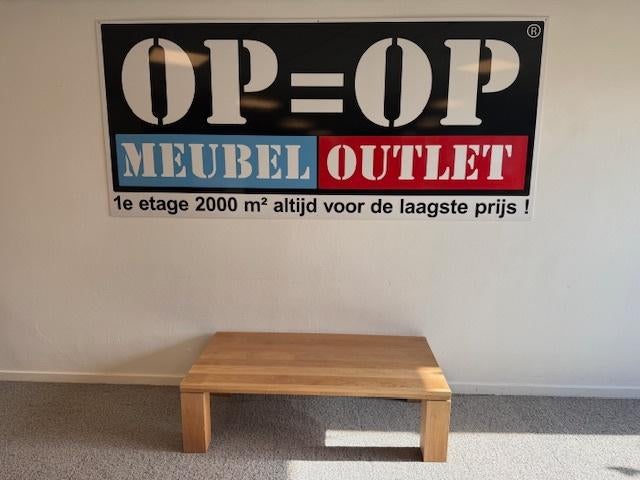 salontafel topper massief eiken, Ophalen, Gebruikt, 100 tot 150 cm, Eikenhout
