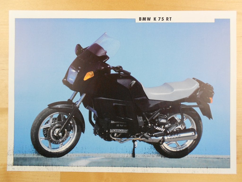 BMW K75 RT Brochure 1991 Motorfiets K75RT Folder, Motoren, Ophalen of Verzenden, BMW