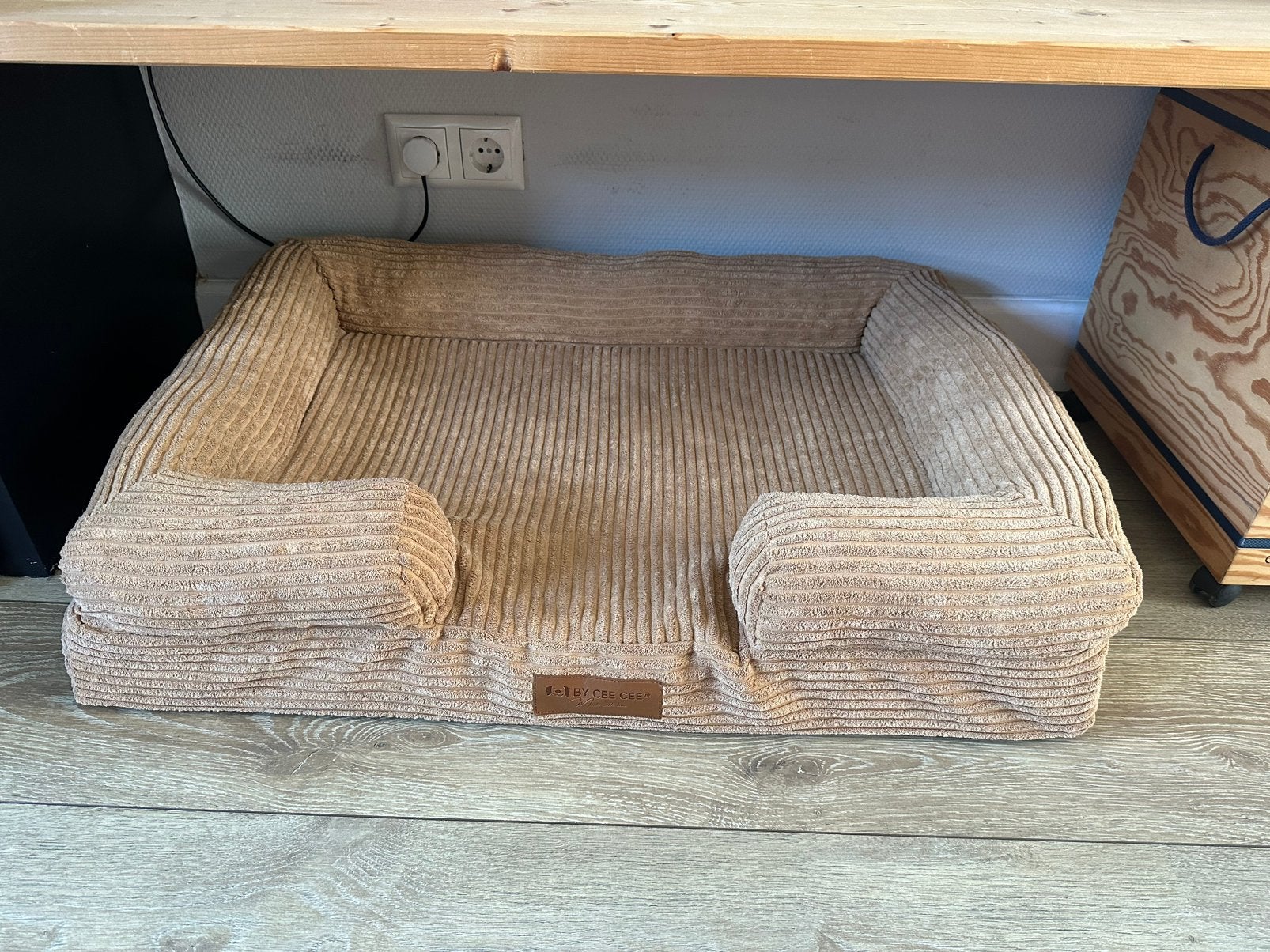 Hondenmand orthopedisch 80x55 cm lichtbruin/ oker geel, Dieren en Toebehoren, Ophalen, Zo goed als nieuw, Overige