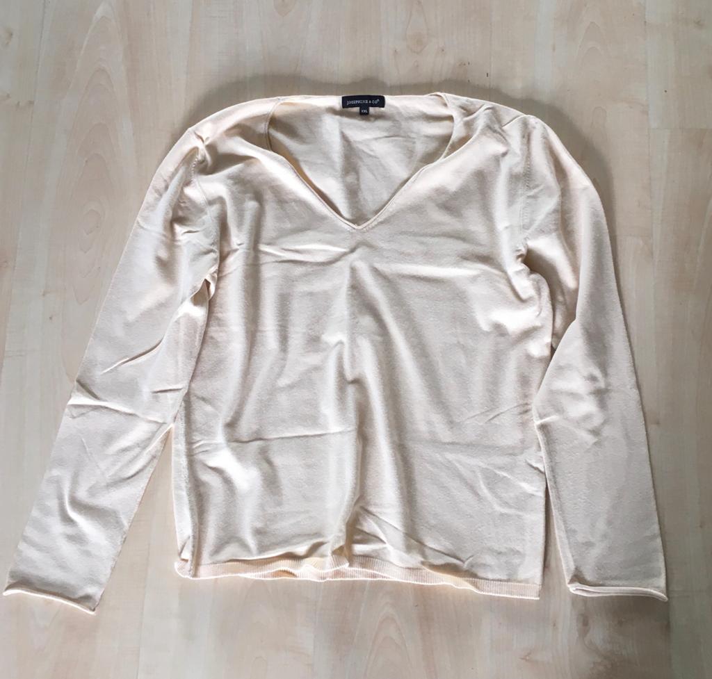 Beige V-hals trui Josephine & Co XXL, Kleding | Dames, Truien en Vesten, Ophalen of Verzenden, Zo goed als nieuw, Maat 42/44 (L)