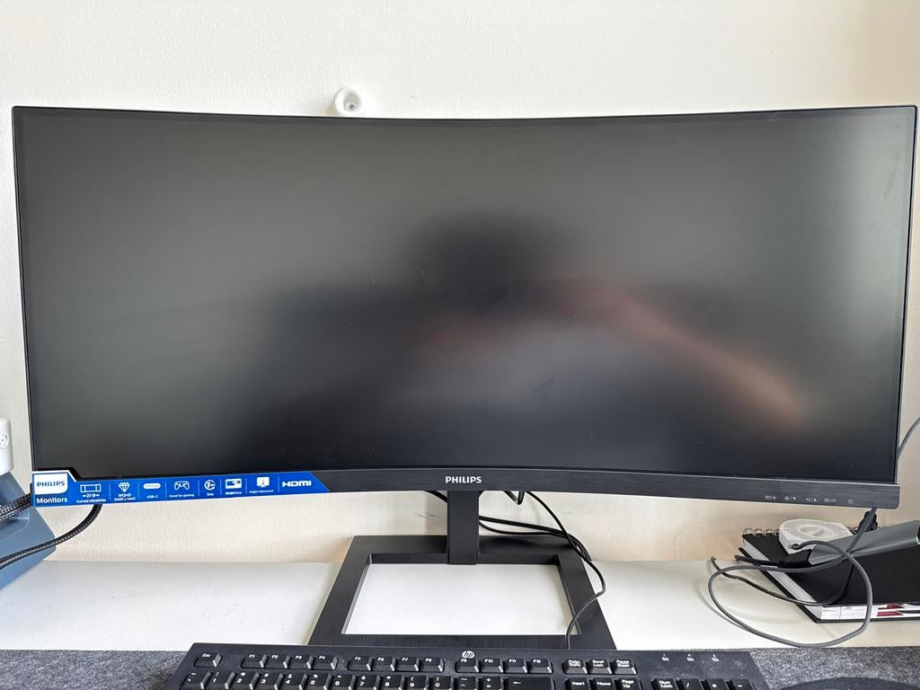 Philips 346E2C Curved Ultrawide Monitor, Gaming, HDMI, 3 tot 5 ms, VA