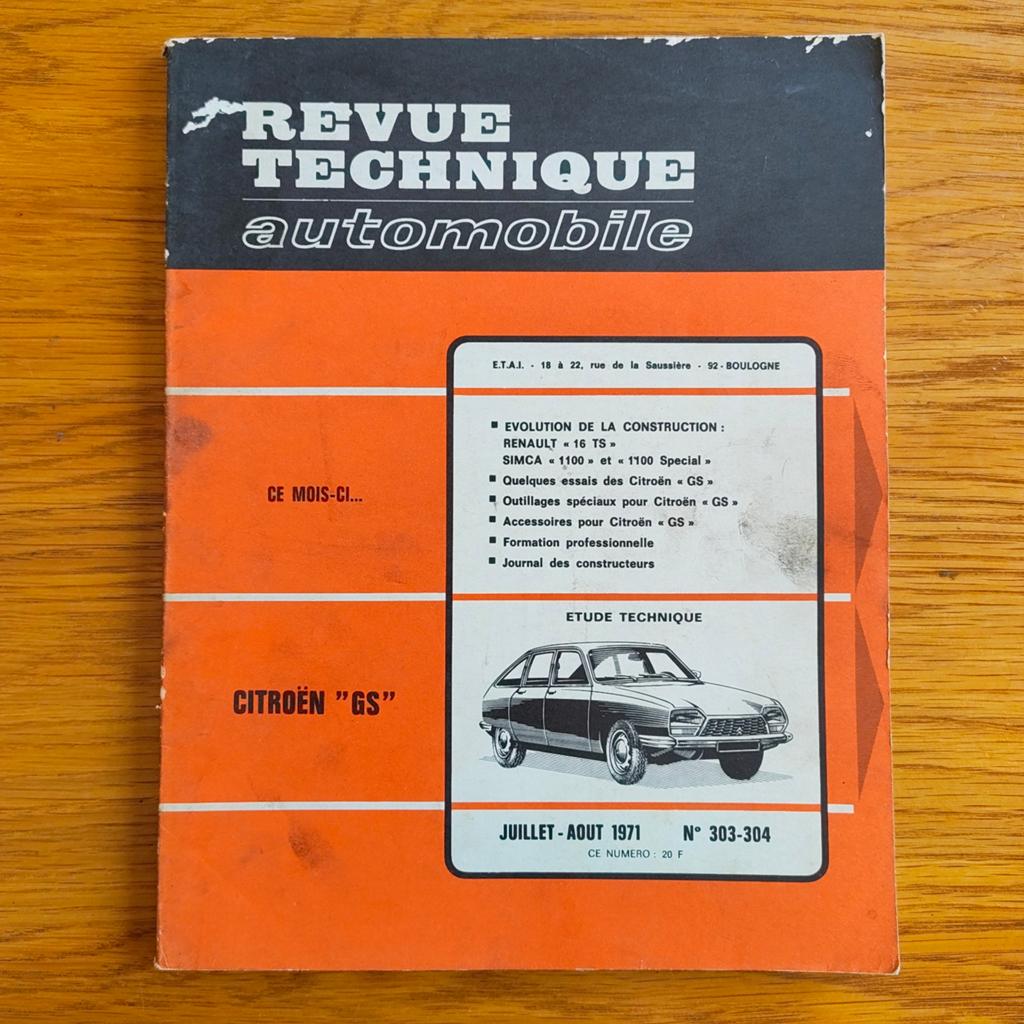 Revue Technique Automobile Citroën GS, Ophalen of Verzenden
