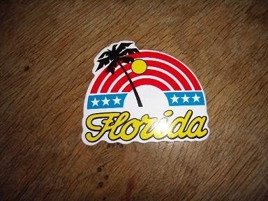Amerika Florida sticker 8 x 7 cm, Ophalen of Verzenden, Zo goed als nieuw, Bedrijf of Vereniging