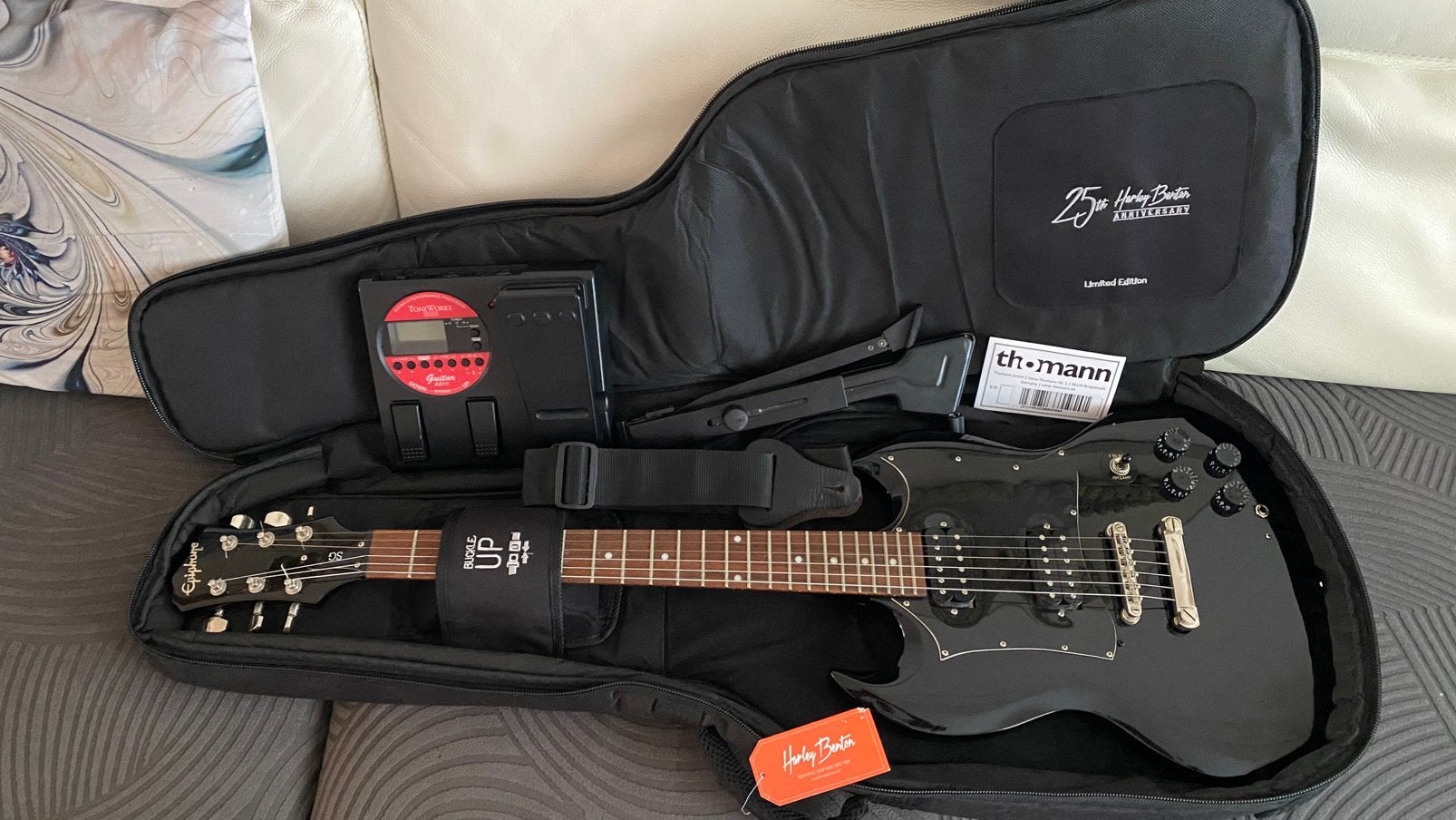 Epiphone SG series model G-310/BK met Effect Pedaal, Ophalen, Gebruikt, Solid body, Epiphone