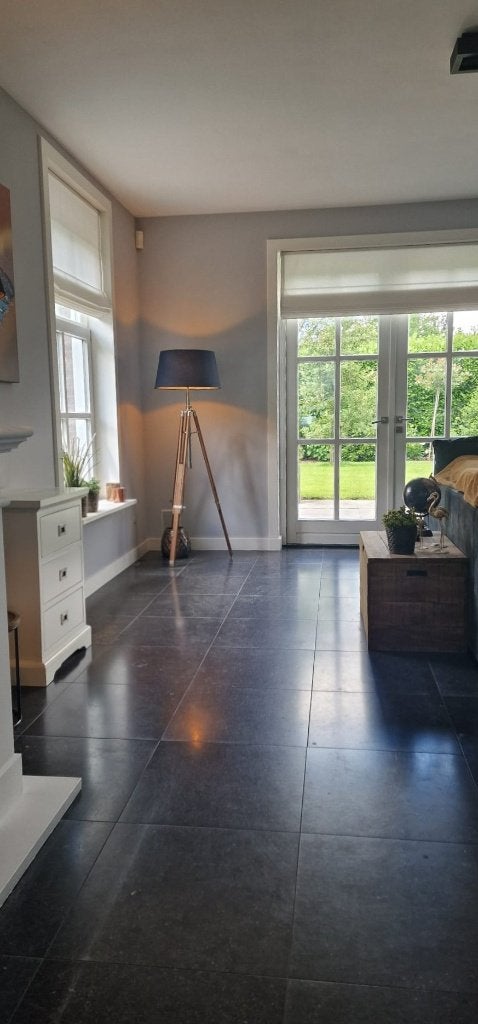Prachtige driepoot lamp -  2 STUKS, of per stuk, Ophalen, Gebruikt, Klassiek Modern, Stof