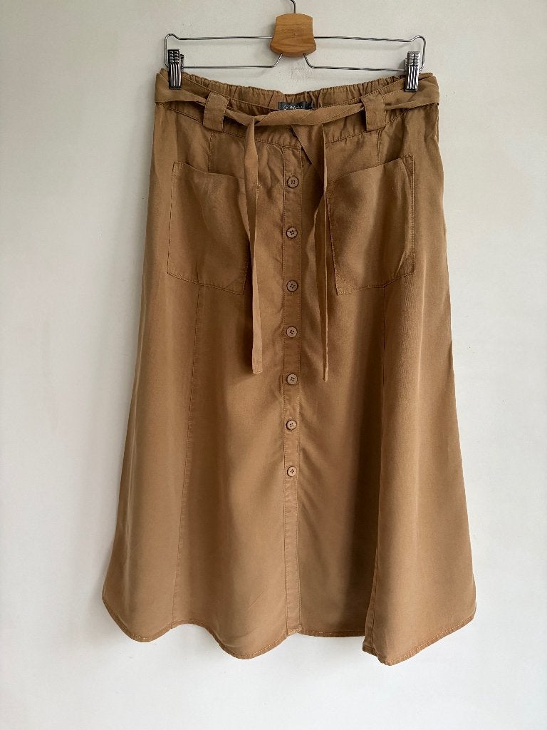 geisha rok maat s bruin, Verzenden, Zo goed als nieuw, Maat 36 (S), Onder de knie
