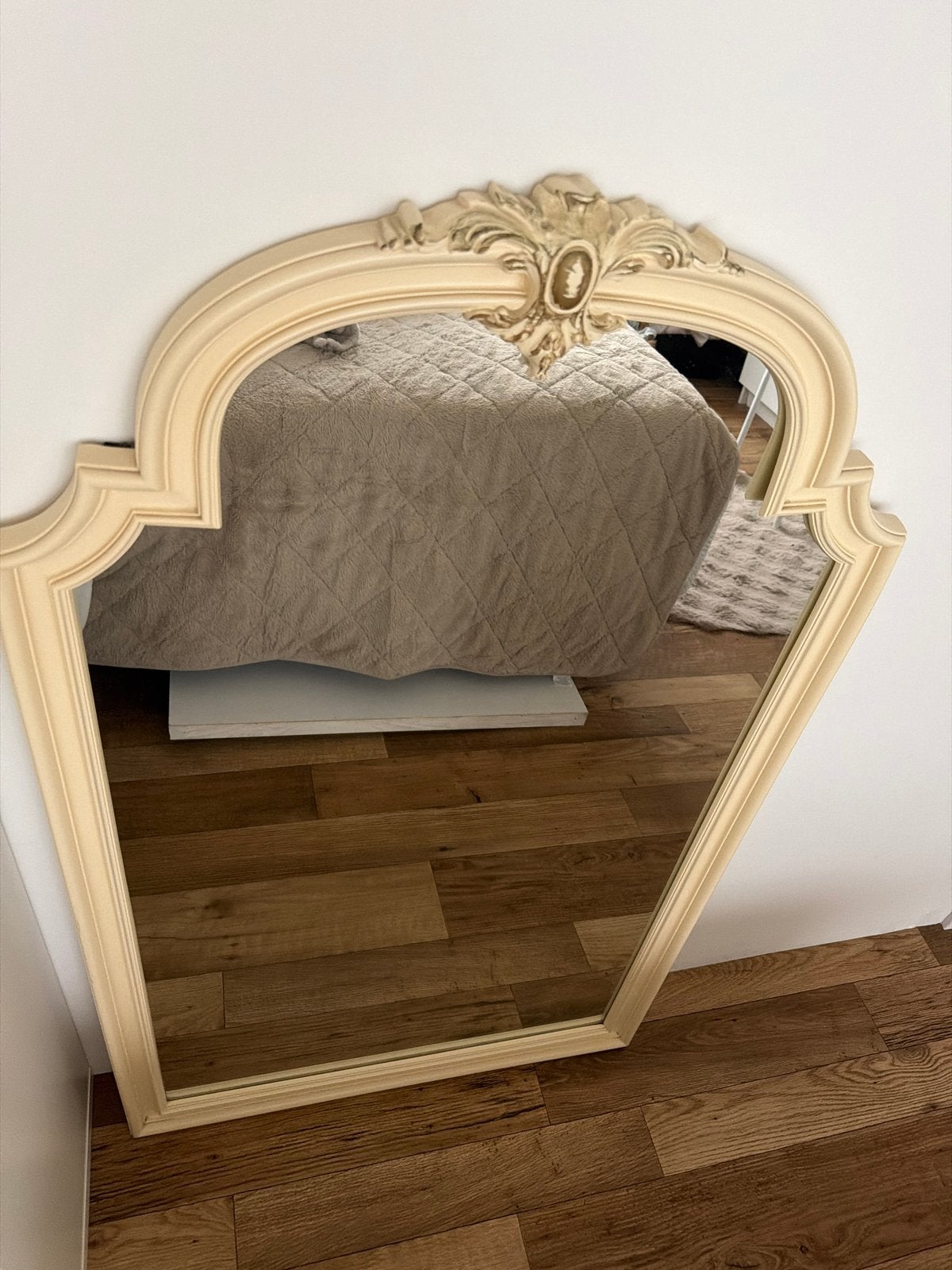 Vintage Spiegel met Sierlijke Lijst - Goede Kwaliteit, Antiek en Kunst, Ophalen, Overige vormen, 50 tot 100 cm, 100 tot 150 cm