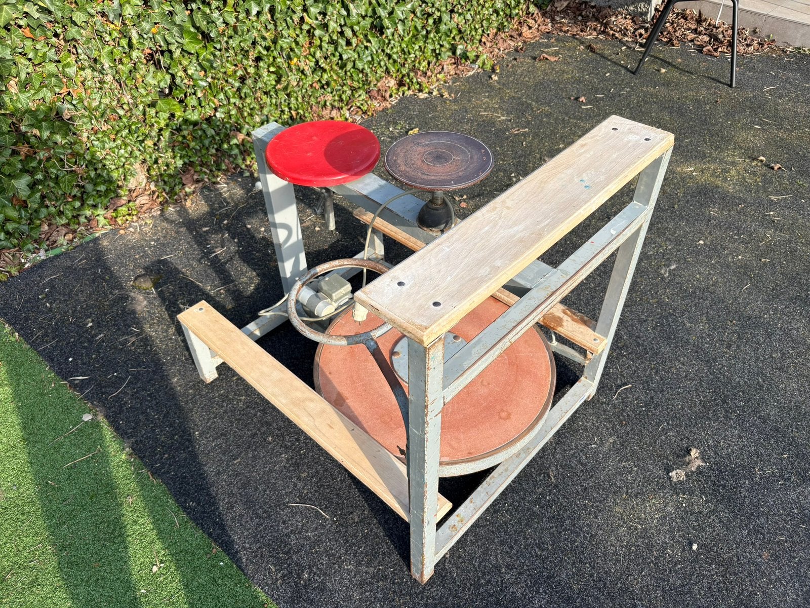 Elektrische pottenbakkersdraaischijf met motor, Ophalen, Gebruikt