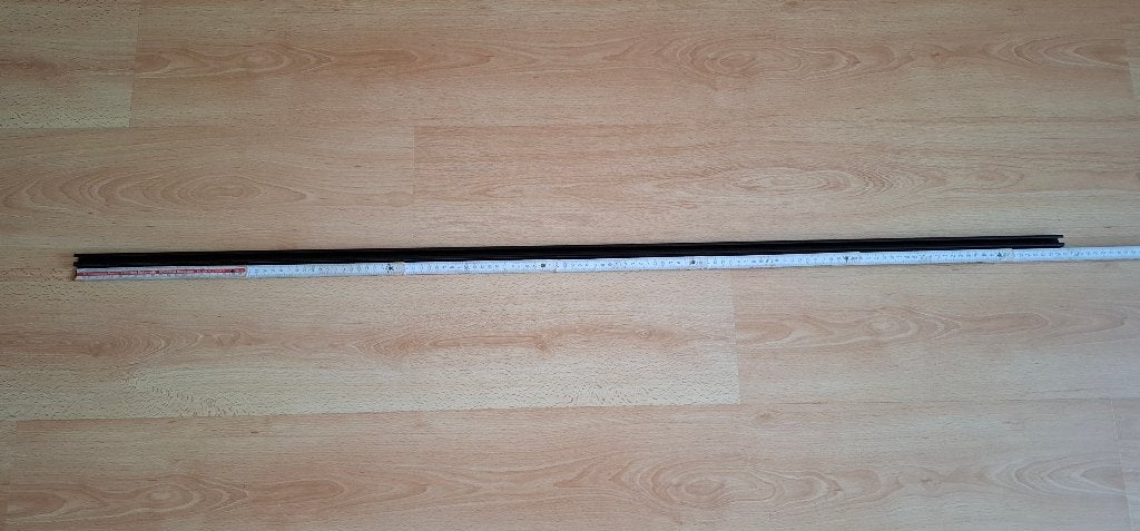 Zwarte gordijnrail *nieuw*, Ophalen, 129 cm, Zwart, Metaal