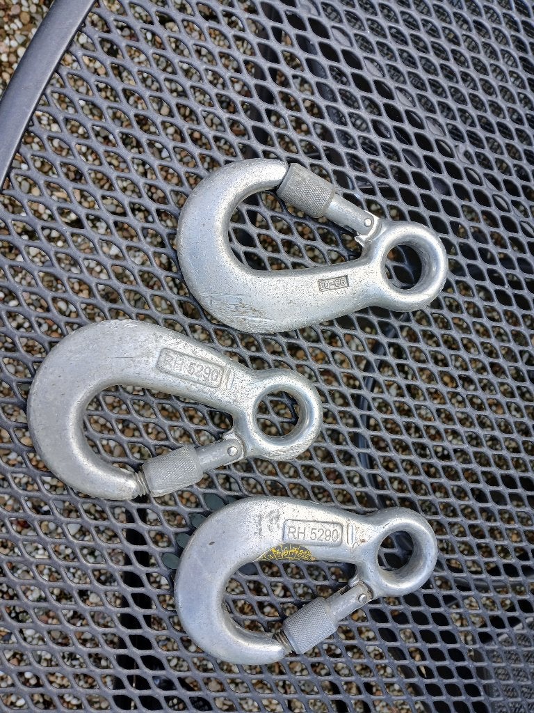 3  Aluminium haken met vergrendeling, Ophalen of Verzenden, Gebruikt, Overige typen, Overige merken
