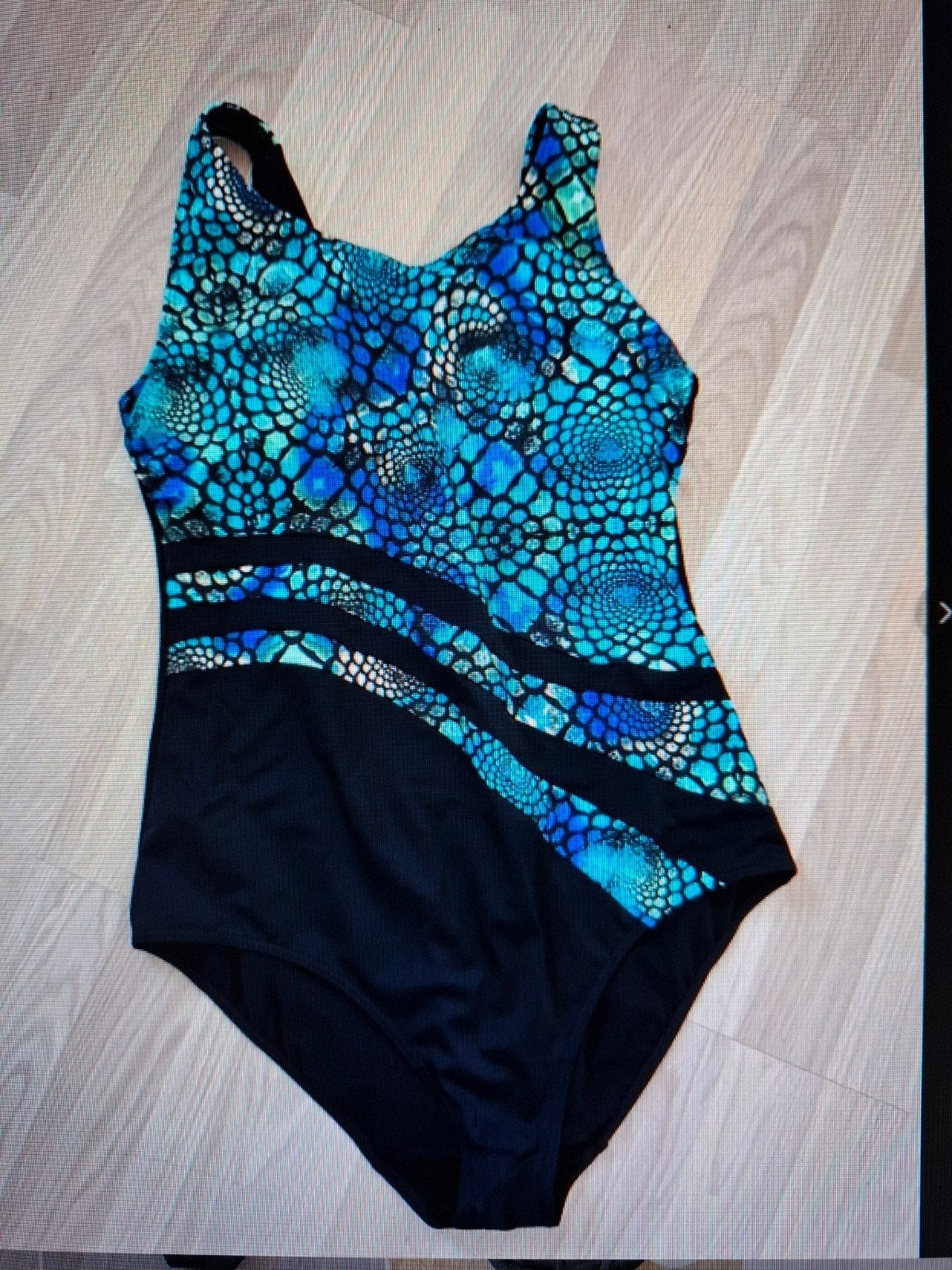 tk: prachtig, zgan.corrigerend BADPAK Bonprix mt.44, Kleding | Dames, Badmode en Zwemkleding, Bonprix, Blauw, Badpak, Ophalen of Verzenden