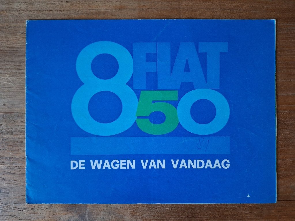 Fiat 850 brochure folder uit 1968, Ophalen of Verzenden, Gelezen, Overige merken