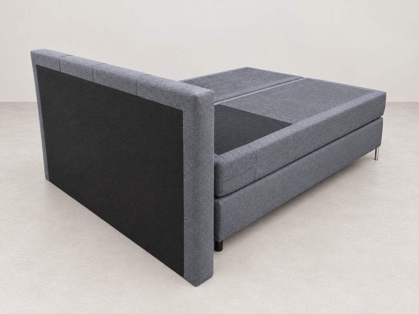 Boxspring met hoofdbord 160x200cm (zonder matrastopper), Ophalen, Tweepersoons, Zo goed als nieuw, 200 cm