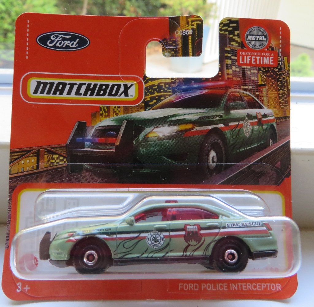 Matchbox Ford Police Interceptor Fire Rescue, Hobby en Vrije tijd, Modelauto's | Overige schalen, Ophalen of Verzenden, Nieuw