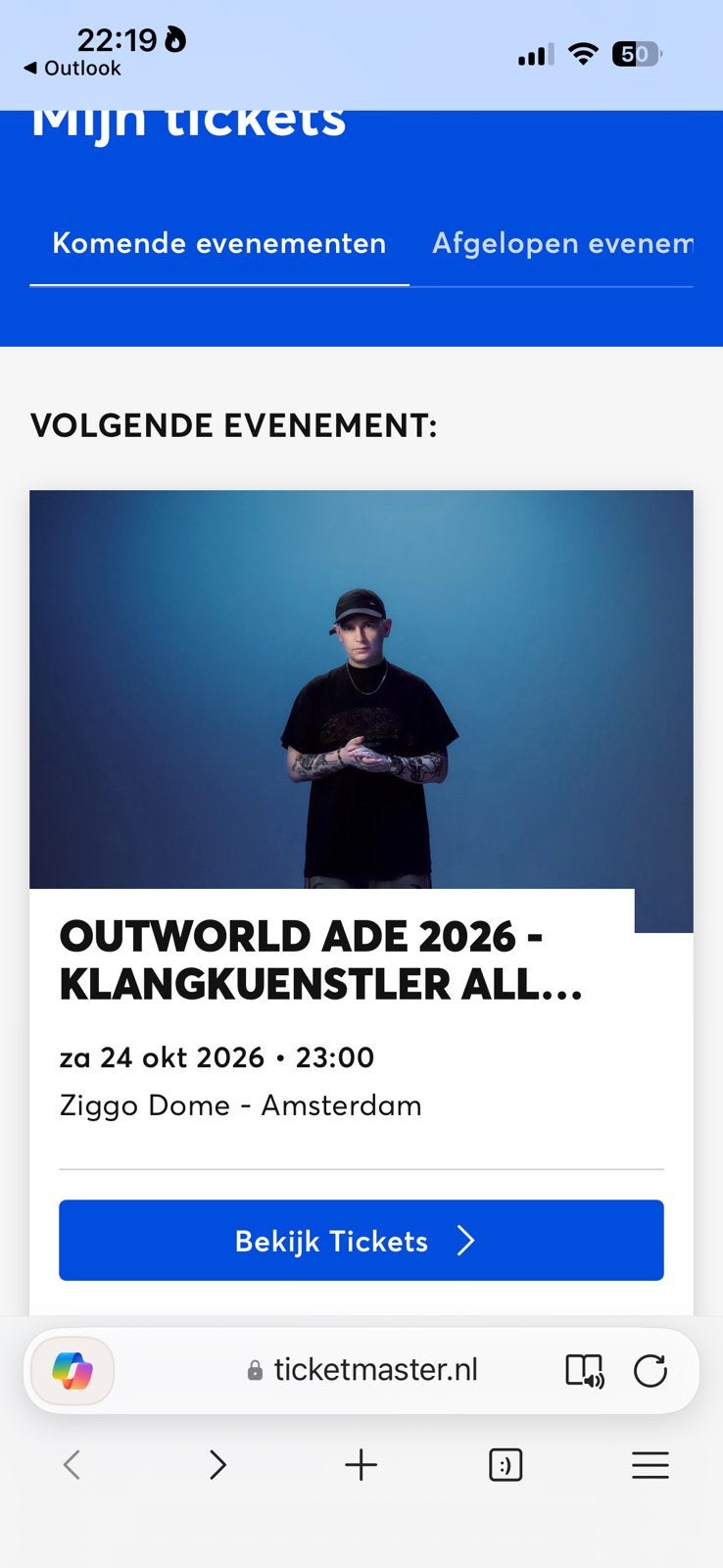 Outworld Ade 2026 klangkuenstler all night long, Tickets en Kaartjes, Evenementen en Festivals, Eén persoon
