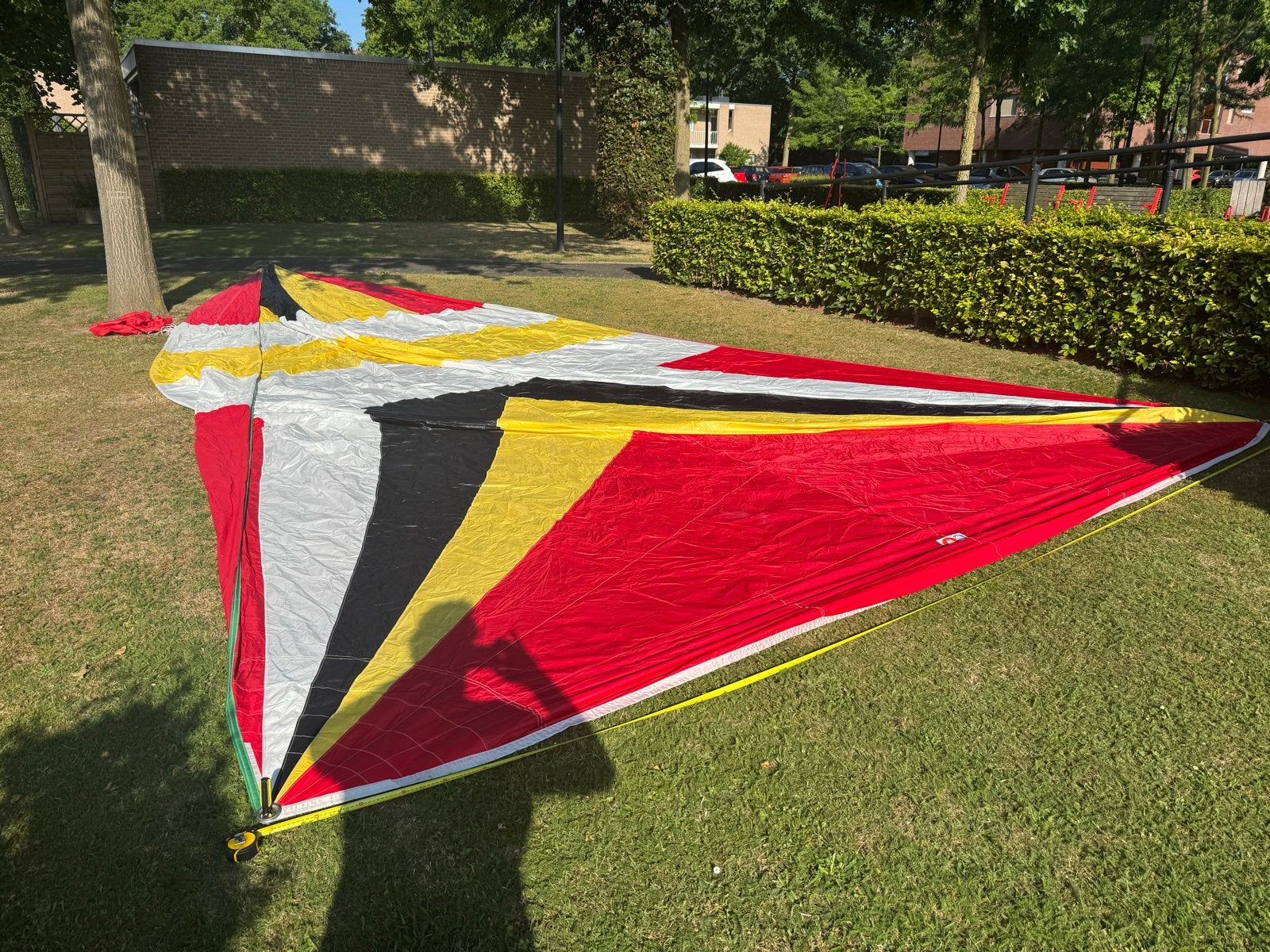 Kleurrijke Spinnaker, Watersport en Boten, Zeilen en Zeiltoebehoren, Gebruikt, Spinnaker, 3 tot 6 meter, Ophalen