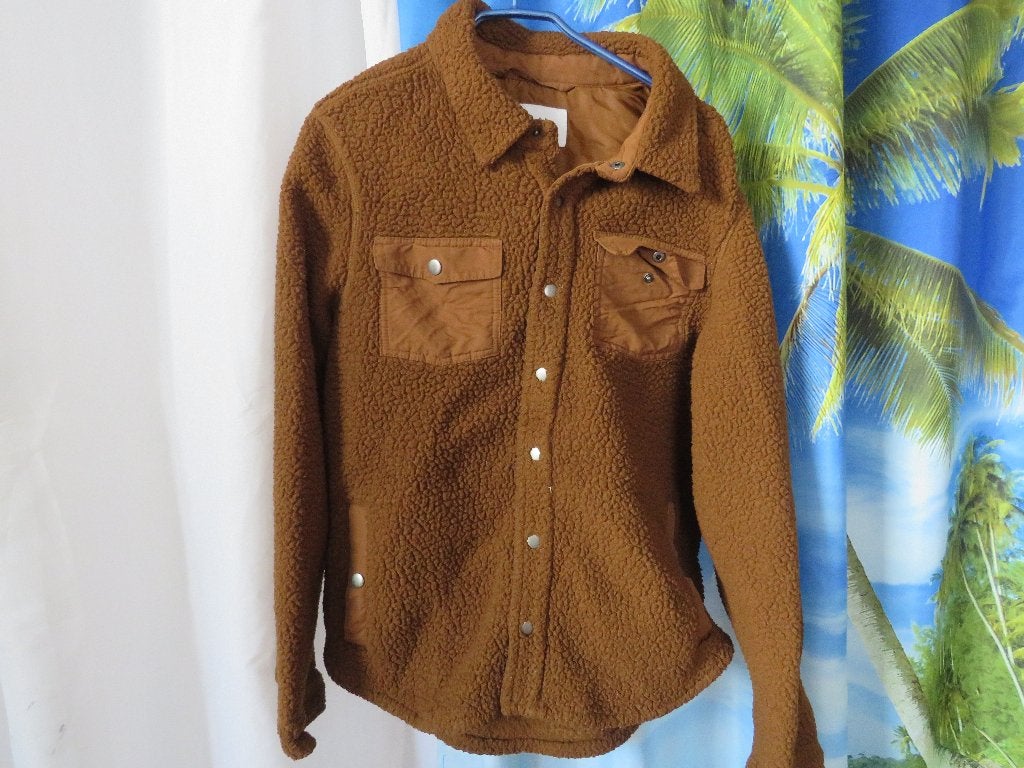 Goodfellow sherpa / teddy  terra overshirt mt M, Bruin, Maat 48/50 (M), Goodfellow, Ophalen of Verzenden