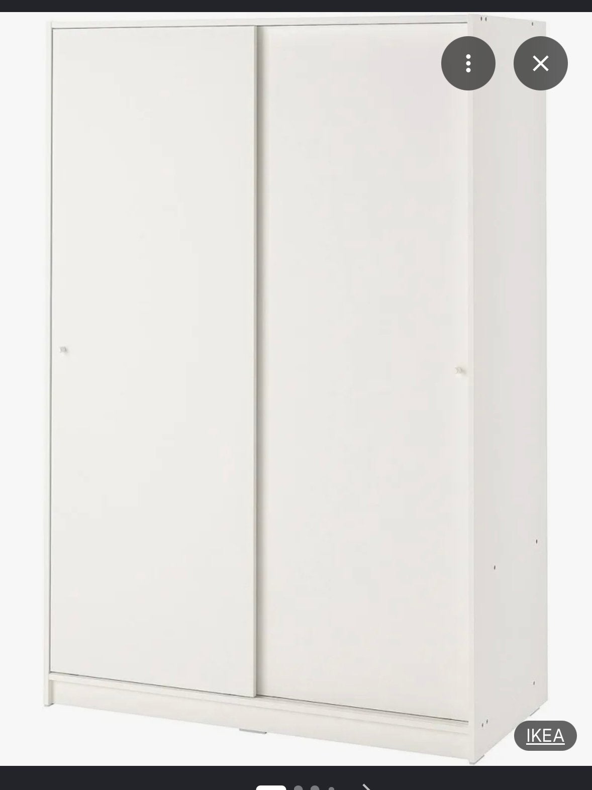 Ikea kast met schuifdeuren wit, Ophalen, Zo goed als nieuw, 25 tot 50 cm
