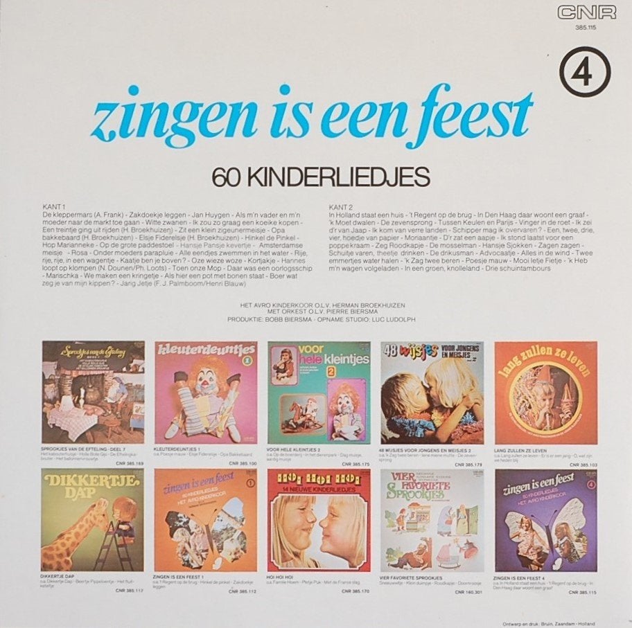 Zingen is een Feest - 60 Kinderliedjes - Het AVRO Kinderkoor, LP, Verzenden, Zo goed als nieuw, 12 inch