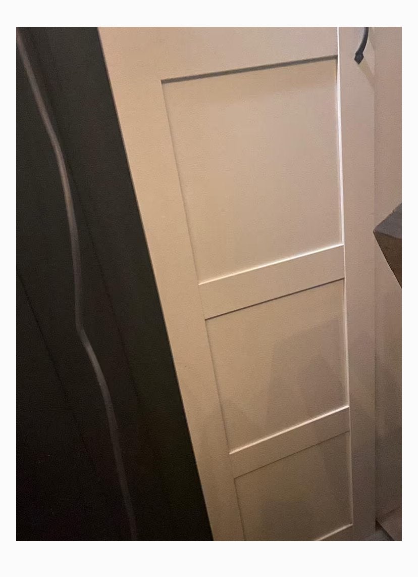 Witte binnendeur met panelen, Gebruikt, 80 tot 100 cm, Binnendeur, Ophalen of Verzenden