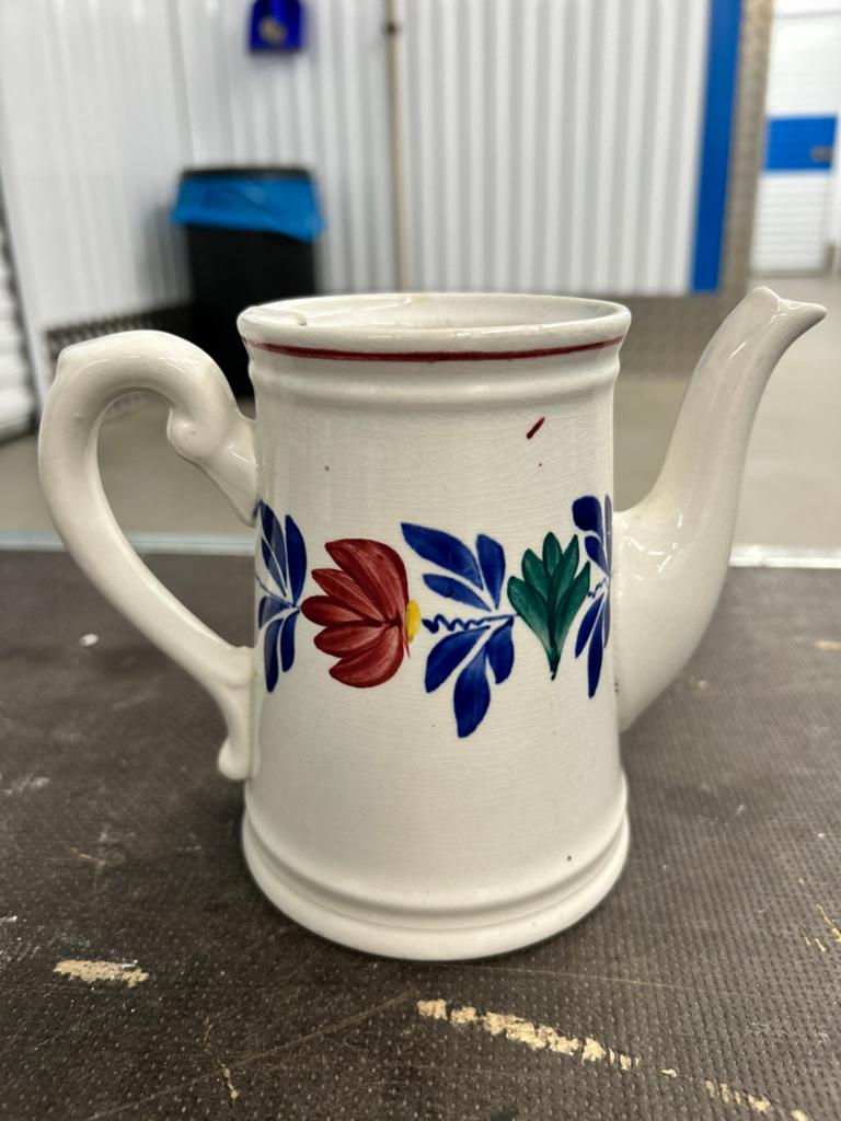 Antieke Boerenbont Koffiepot - 6 ringen Societe Ceramique, Ophalen of Verzenden