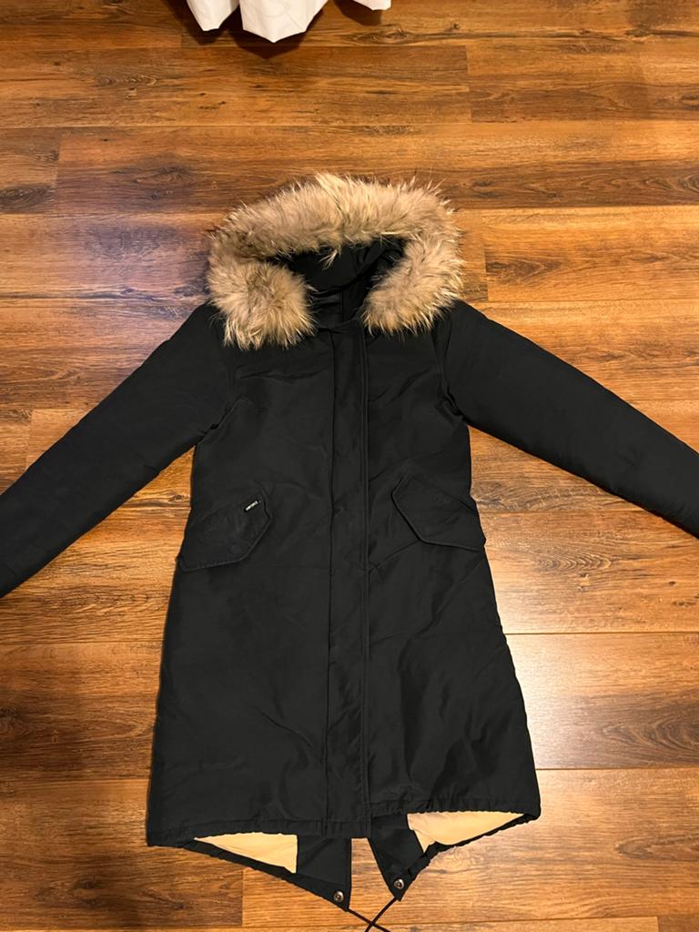 Airforce Parka XS met Echte Bontkraag - Warm & Waterafstoten, Ophalen of Verzenden, Zo goed als nieuw, Maat 34 (XS) of kleiner