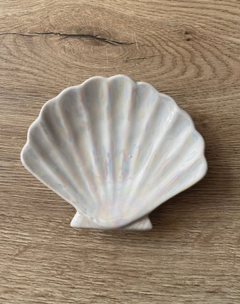 Parelmoer schelp sieradenschaaltje – 11 cm, Ophalen of Verzenden, Gebruikt, Wit