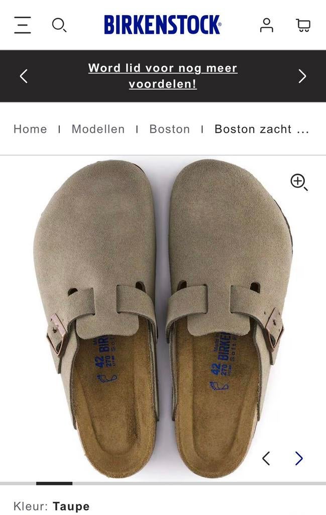 Birkenstock muilen suede Taupe, Ophalen of Verzenden, Zo goed als nieuw, Bruin, Sandalen of Muiltjes