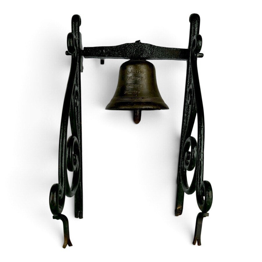 Bronzen bel met mechaniek, 18e/19e eeuw, Ophalen of Verzenden, Brons