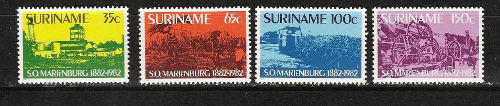 Suriname 308-311 postfris, Ophalen of Verzenden, Postfris