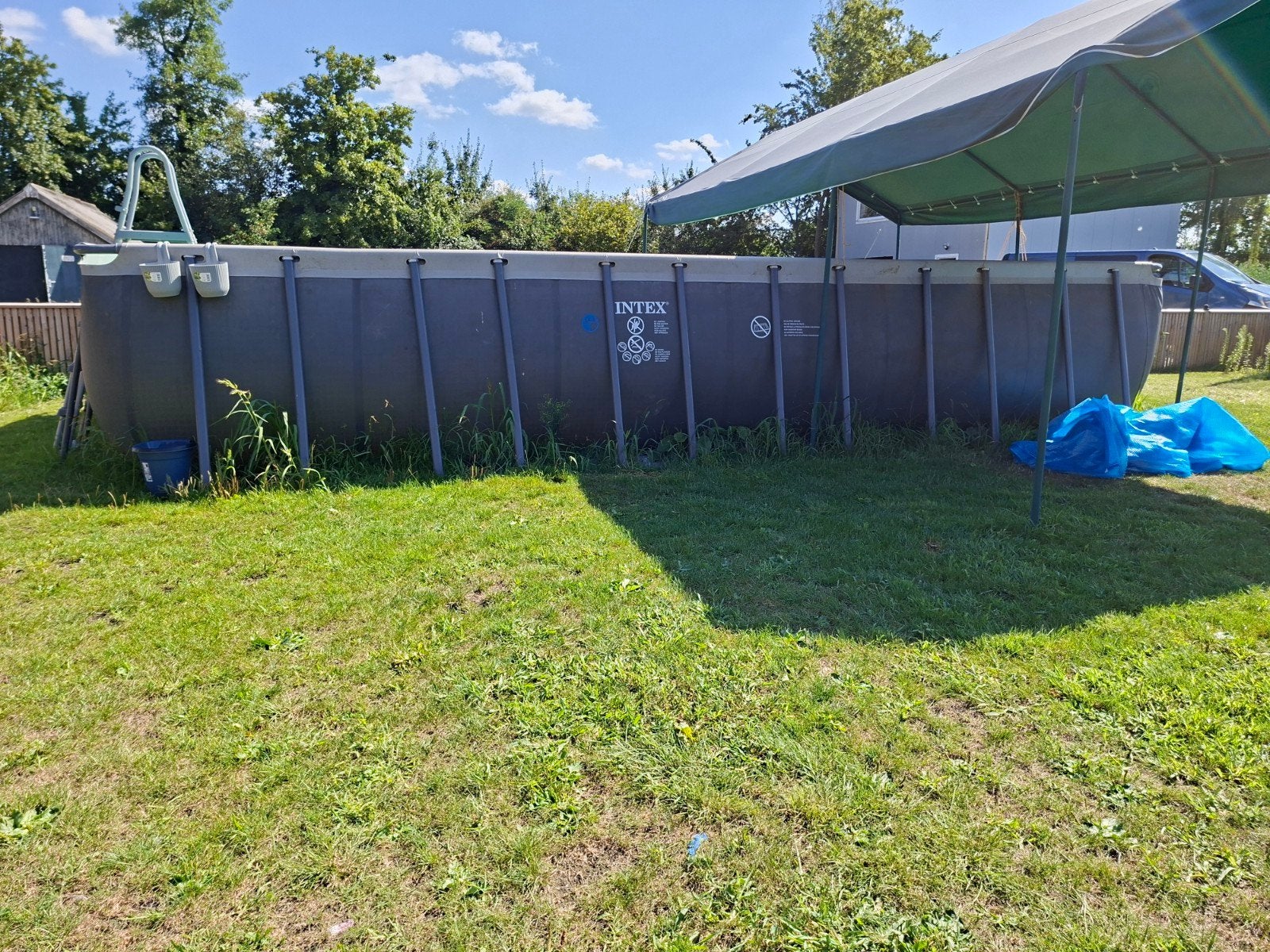 grote intex ultra frame zwembad 732, 200 tot 300 cm, Zo goed als nieuw, Rechthoekig, Ophalen