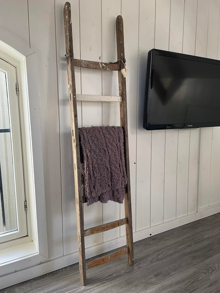 Decoratieve Houten Ladder - Authentiek & Landelijk (200cm), Hout, Gebruikt, Ophalen of Verzenden, Landelijk