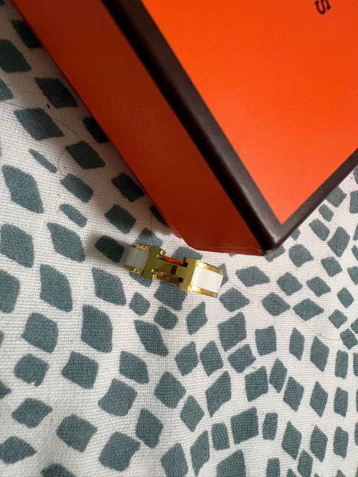 Hermes ring met dustbag en doosje, Verzenden