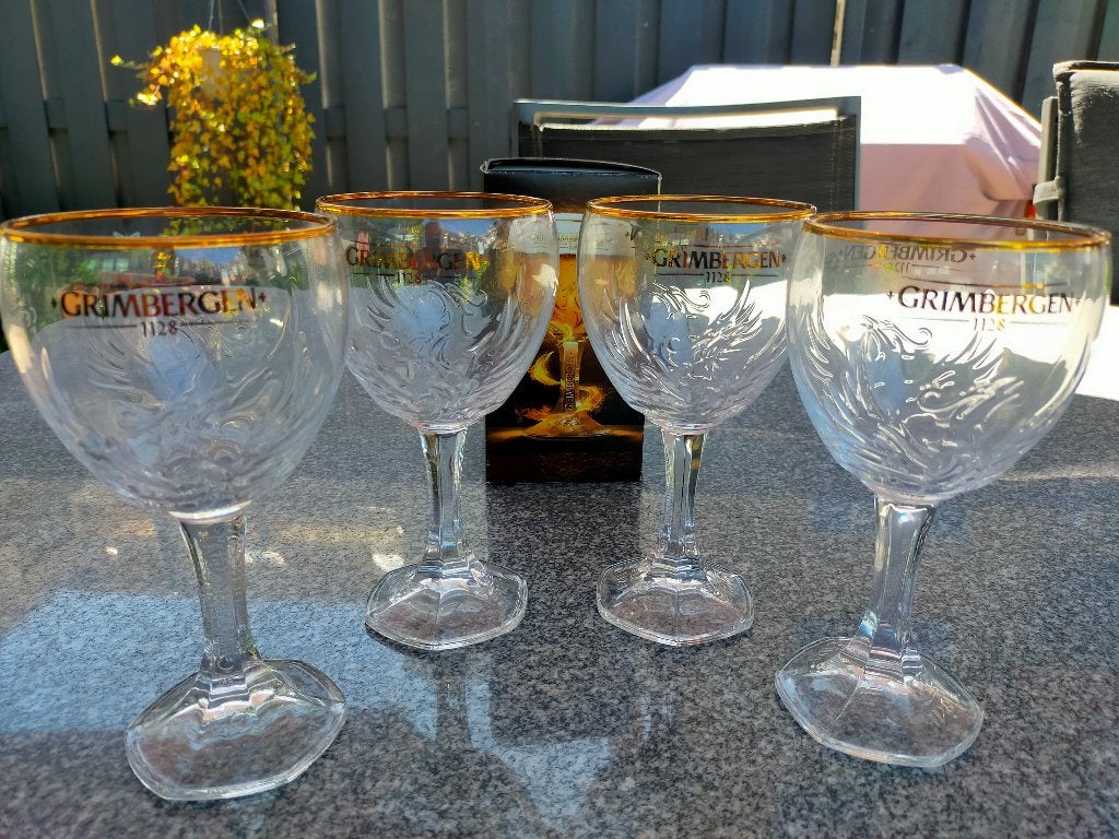 4 Grimberg bier glazen, Ophalen, Nieuw, Bierglas