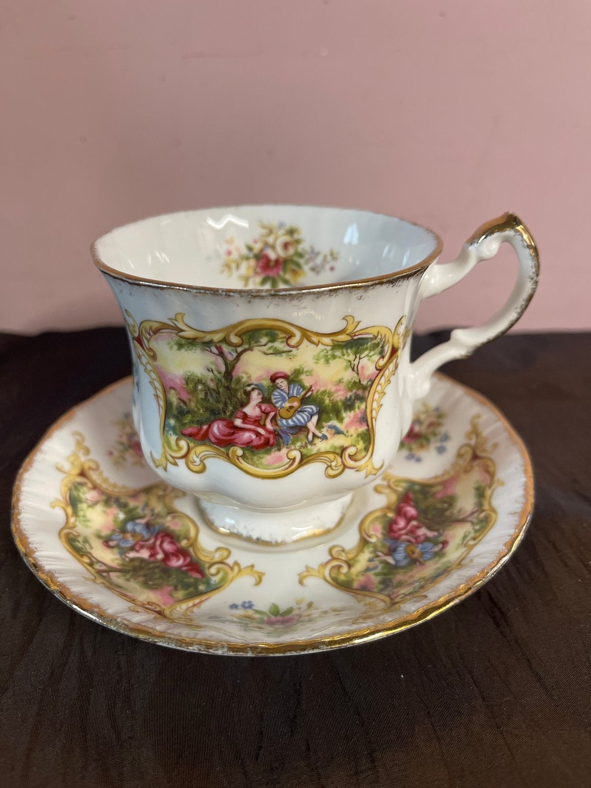 Paragon Chippendale Theekop en Schotel - Romantisch Decor, Ophalen of Verzenden