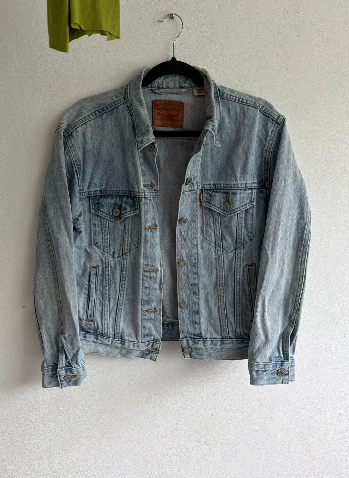 Levi’s spijker jas, Kleding | Dames, Jassen | Zomer, Gedragen, Maat 38/40 (M), Blauw, Ophalen of Verzenden