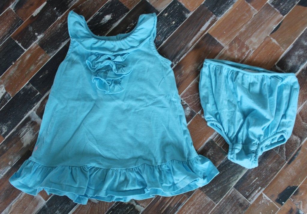 Jersey jurk met bloomer van Ralph Lauren maat 9m / 74, Gebruikt, Meisje, Jurkje of Rokje, Ophalen of Verzenden