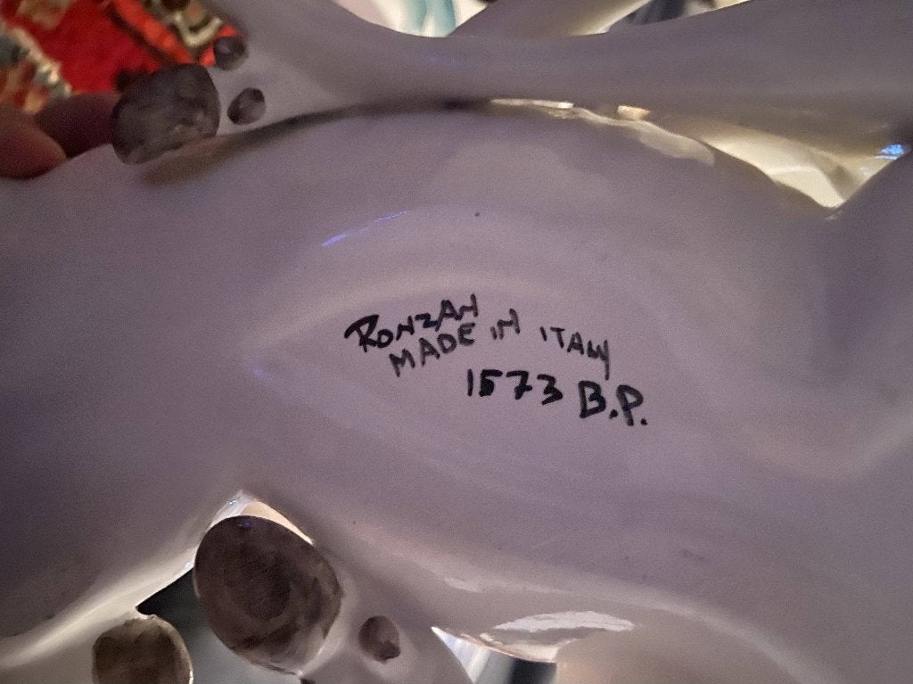 Ronzan porseleinen beeld: 2 liggende herten, Made in Italy, Ophalen