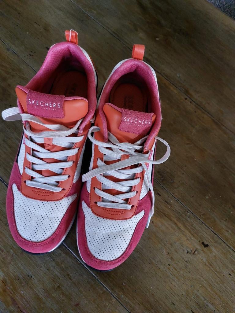 Skechers On Air sneakers oranje wit roze, Skechers, Oranje, Ophalen of Verzenden, Sneakers of Gympen