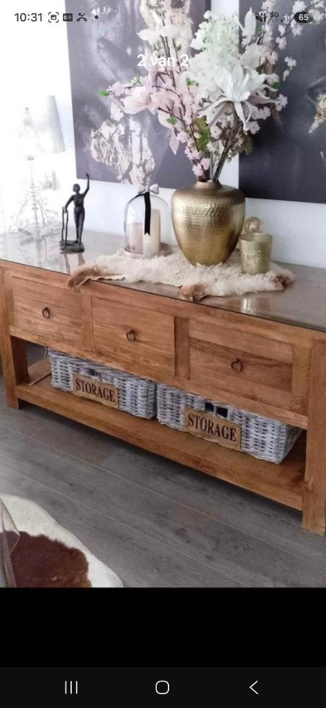 teak hout dressior, Ophalen, Gebruikt, Teak tropische hout soort, Teakhout