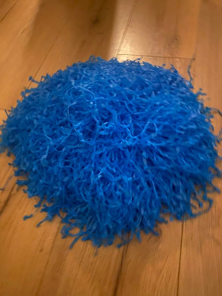 Dansmariekes Blauwe Pompon - Feestelijke Accessoire, Ophalen, Gebruikt, Feestartikel, Carnaval