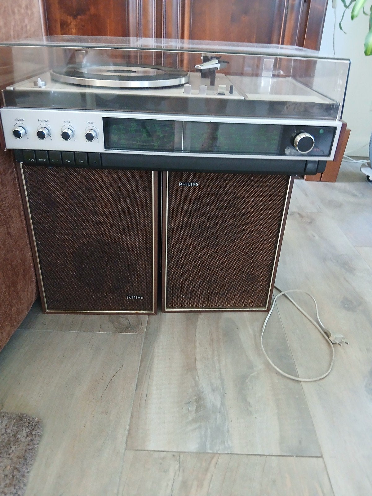 Philips Vintage Stereo Set met Platenspeler en Speakers, Ophalen, Philips, Gebruikt, Losse componenten