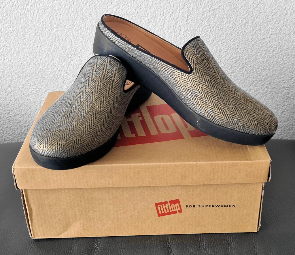Fitflop Slip ons in de kleuren Gold of  Blue - Nieuw !, Overige kleuren, Instappers, Nieuw, Ophalen of Verzenden
