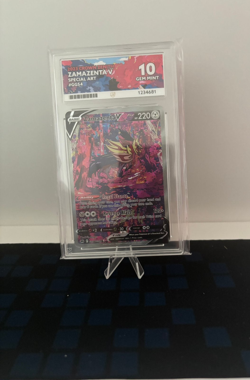 ACE 10 Zamazenta V GG54, Hobby en Vrije tijd, Verzamelkaartspellen | Pokémon, Ophalen of Verzenden, Zo goed als nieuw