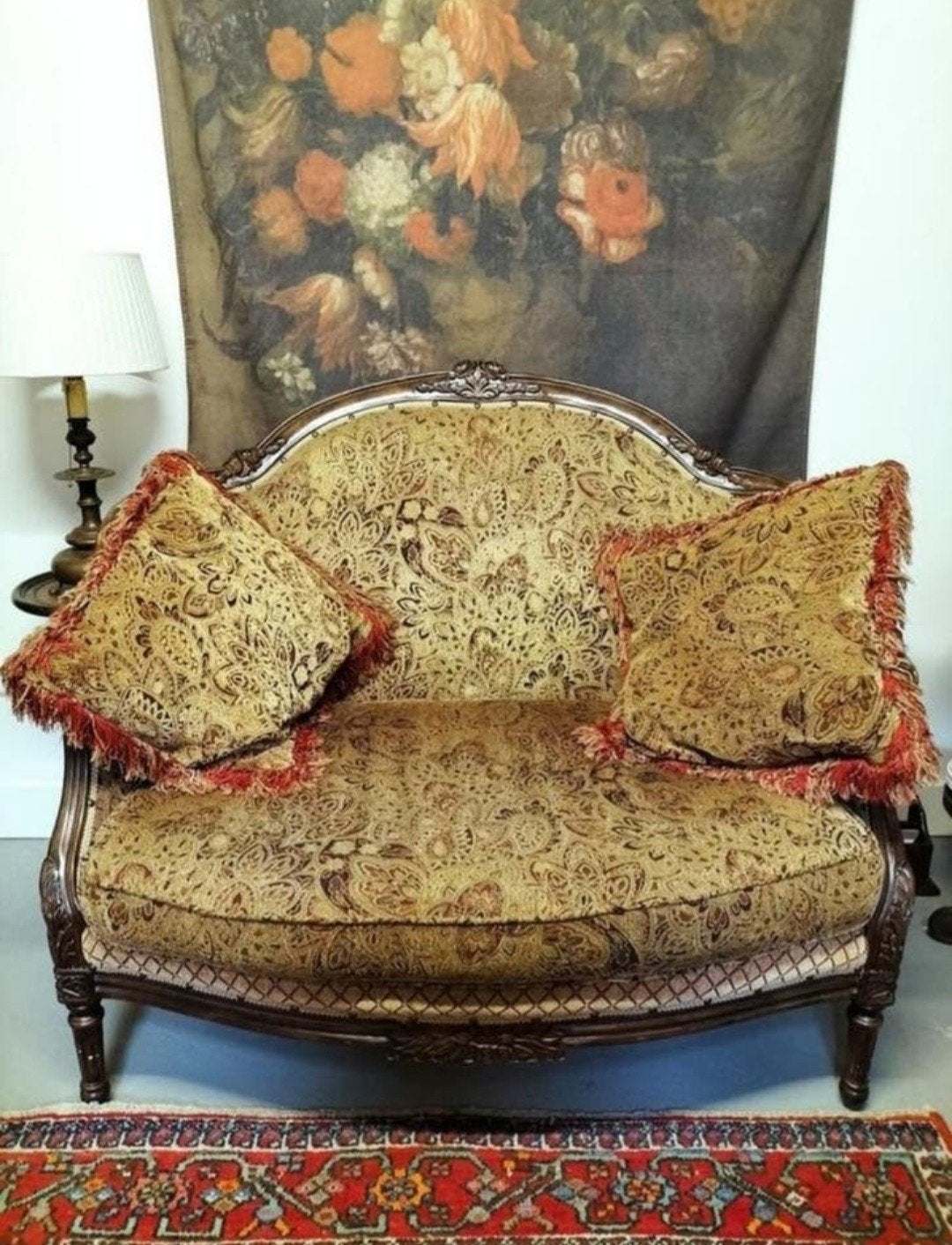 Antiek Frans bankje sofa canape, Ophalen