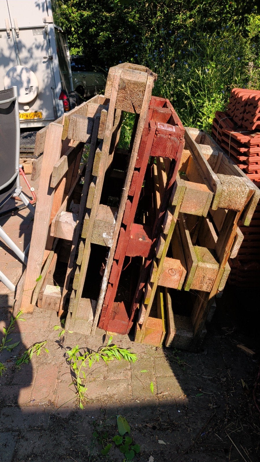 Gratis afhalen: pallets, Doe-het-zelf en Verbouw, Hout en Planken, Ophalen, Overige houtsoorten, Minder dan 200 cm, Pallet