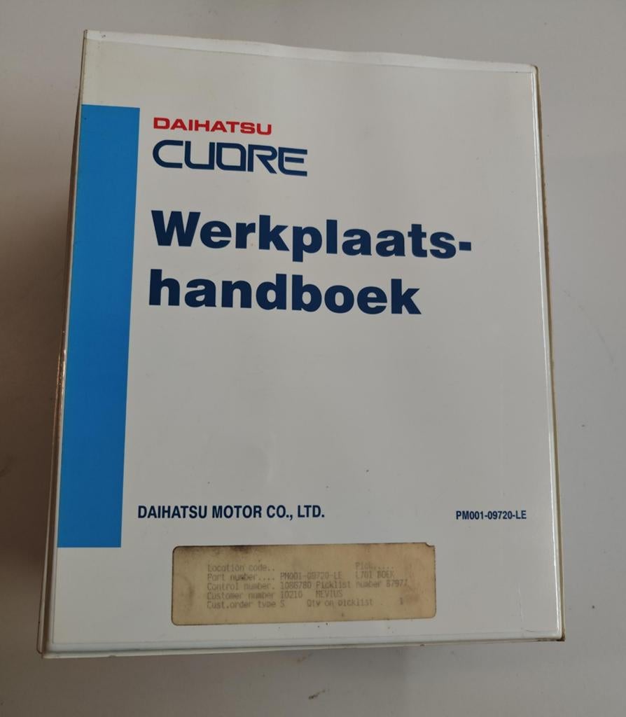 Daihatsu Cuore Werkplaatshandboek - Chassis L701, Auto diversen, Handleidingen en Instructieboekjes, Verzenden
