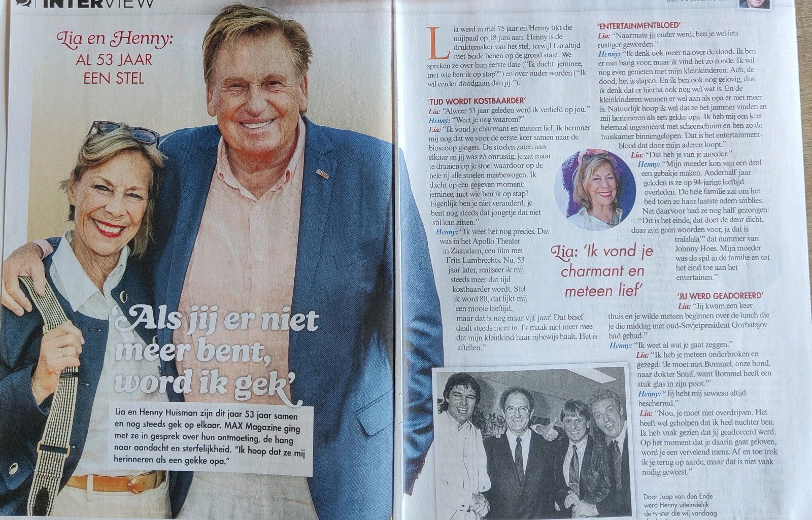 Henny Huisman Artikel Knipsel - 3 blz -, Ophalen of Verzenden, 1980 tot heden, Nederland, Knipsel(s)